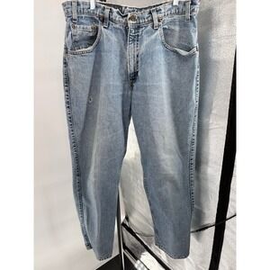 Vintage Levis 550 Orange Tab Relaxed Fit Tapered Leg Light Wash Jeans 34 Waist